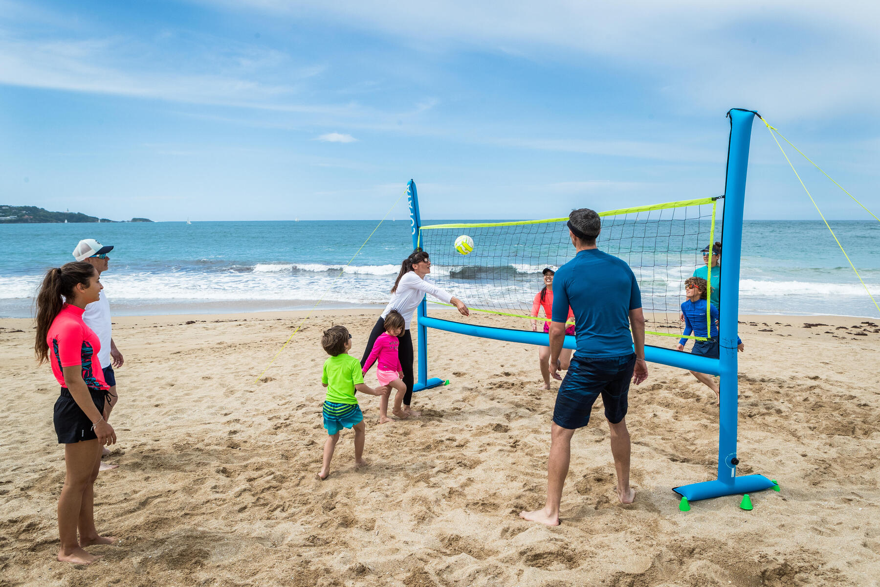Aufbau des Beachvolleyballnetzes BV500