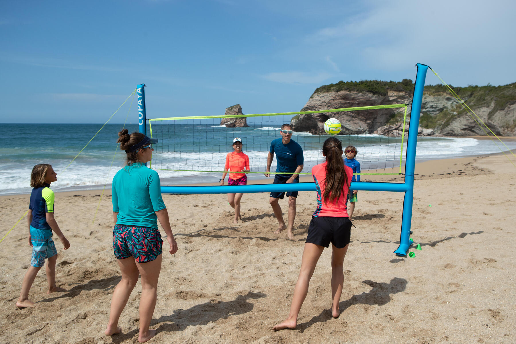 Aufbau des Beachvolleyballnetzes BV900