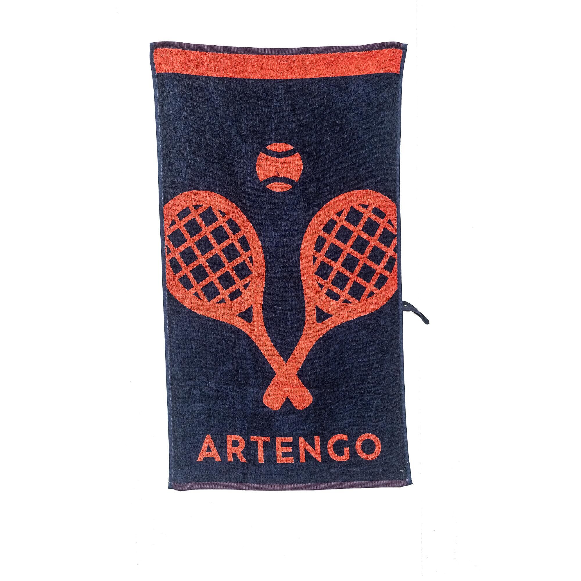 ARTENGO Racket Sports Towel TS 100 - Navy/Orange Rackets