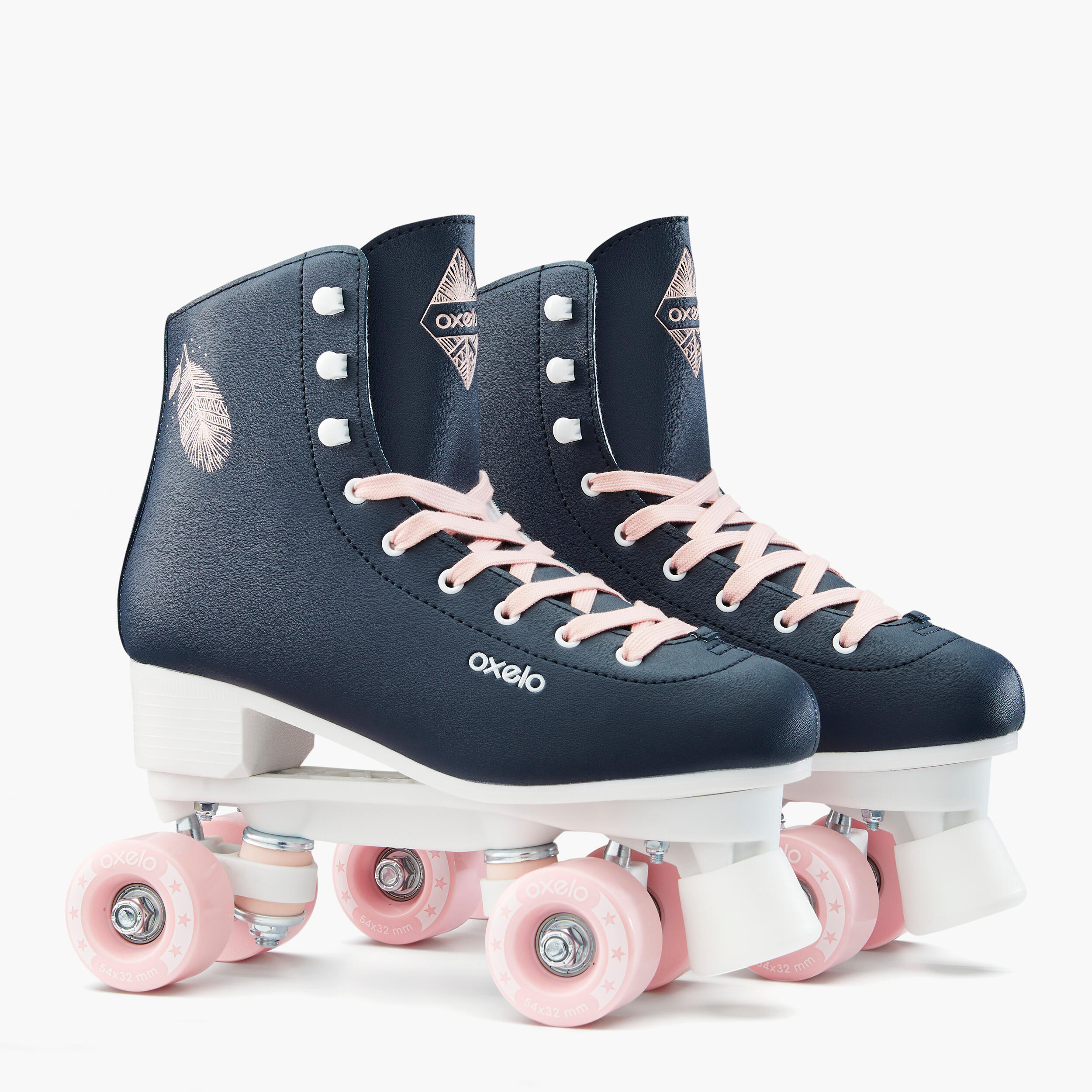 Patins de 4 Rodas Patinagem Artística Criança/Adulto QUAD 100 Azul-marinho 5/9