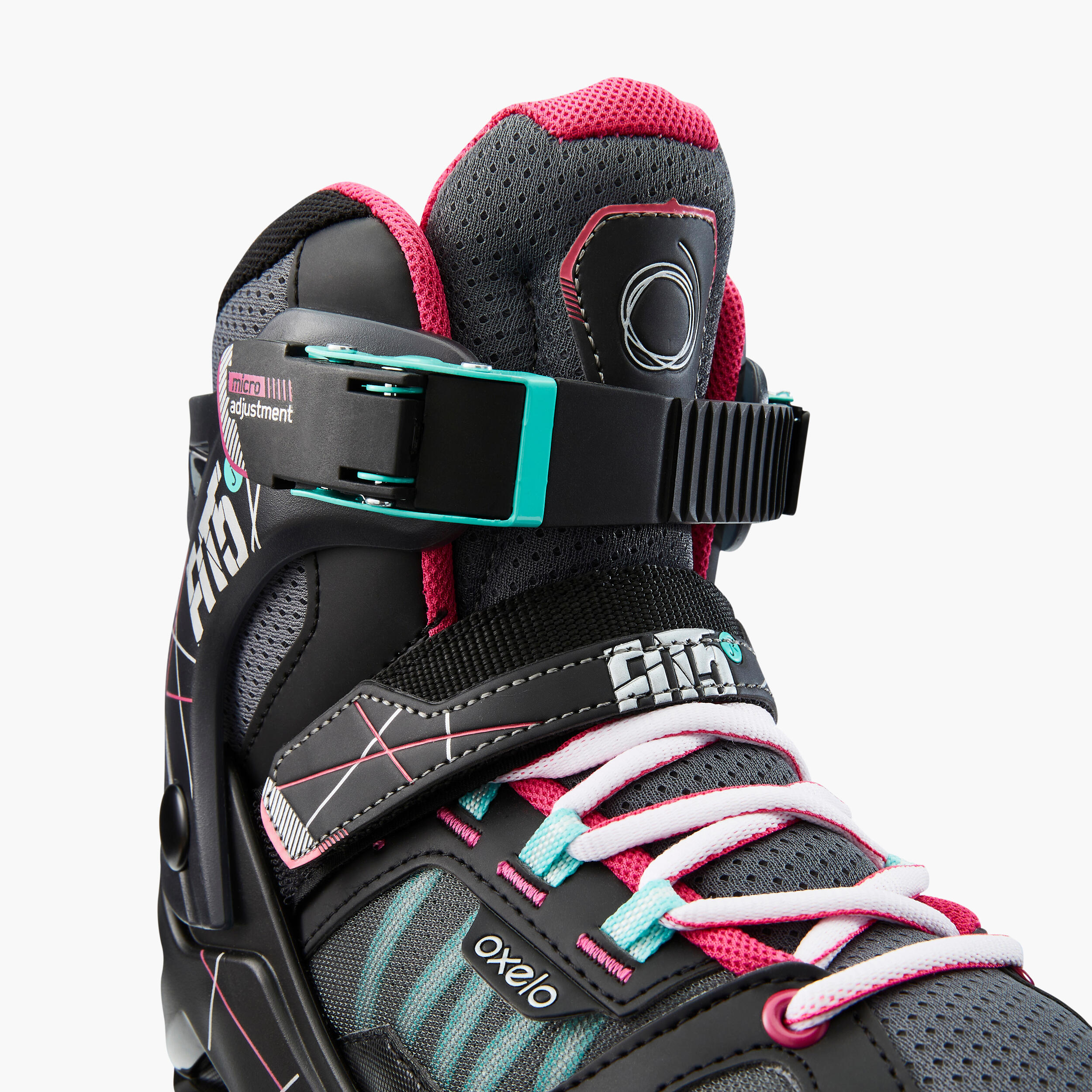 Fit 5 Jr Kids' Inline Fitness Skates - Grey/Pink 7/8