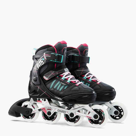 Fit 5 Jr Kids' Inline Fitness Skates - Grey/Pink