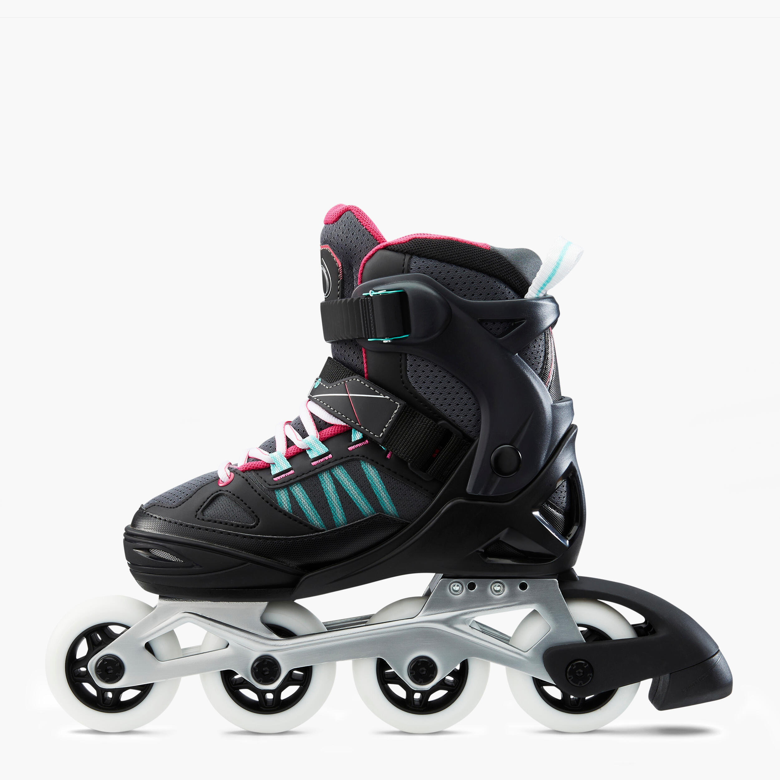 Fit 5 Jr Kids' Inline Fitness Skates - Grey/Pink 3/8