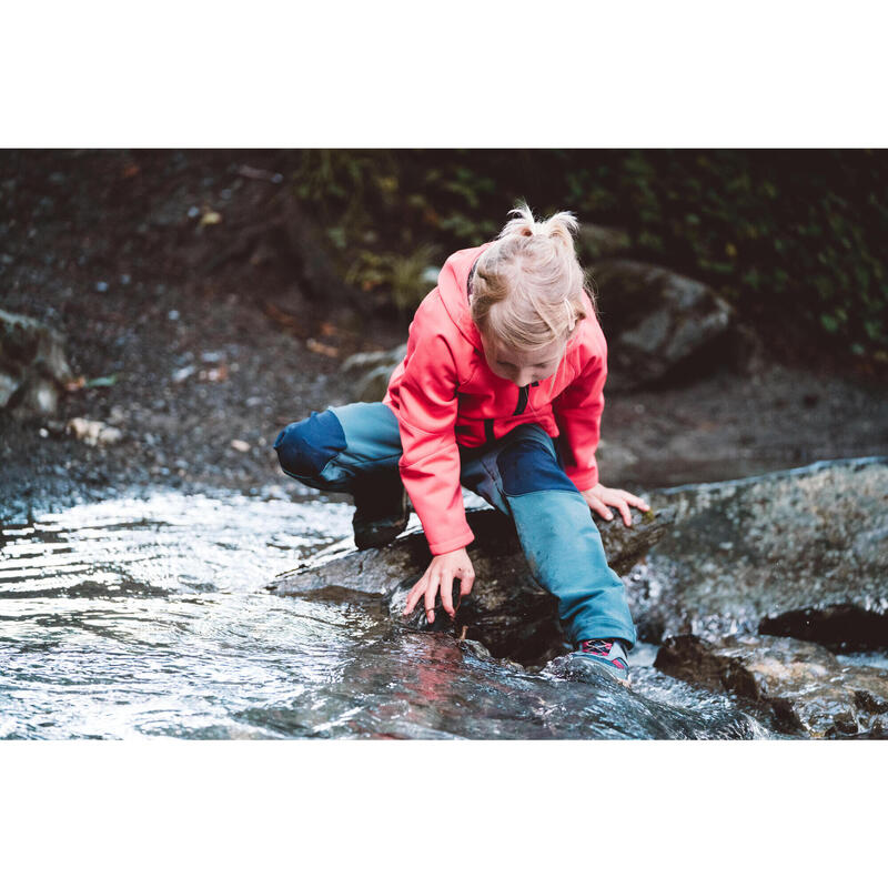 Botas de montaña y trekking impermeables Niños 28 a 34 Quechua Crossrock velcro