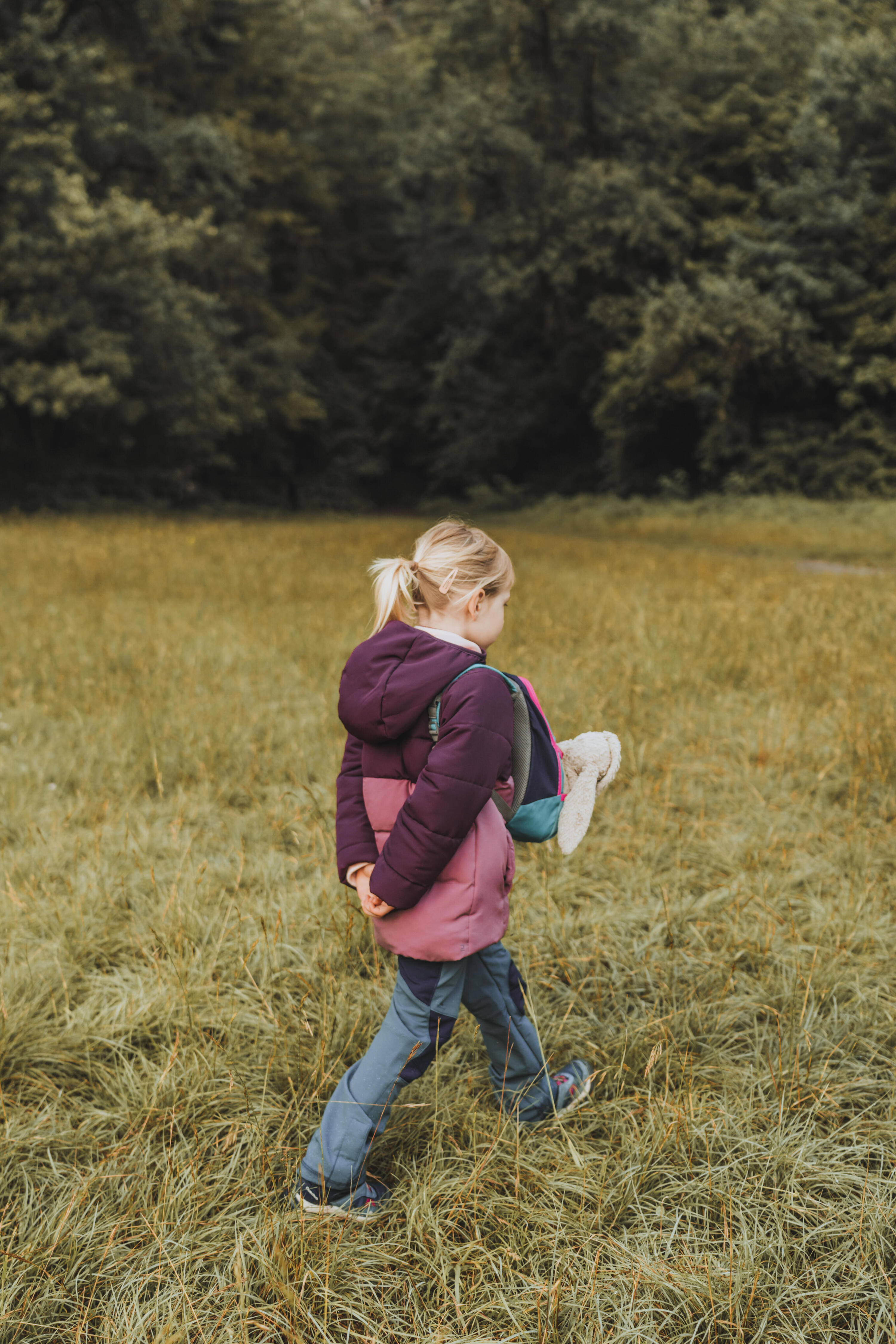 Kids’ Hiking Padded Jacket - Aged 2-6 - Purple 3/9
