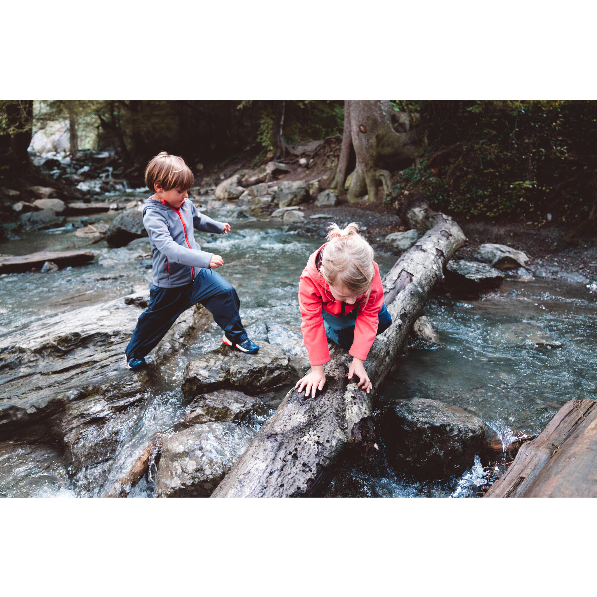 Navy blue waterproof hiking overalls - child - 2-6 yrs