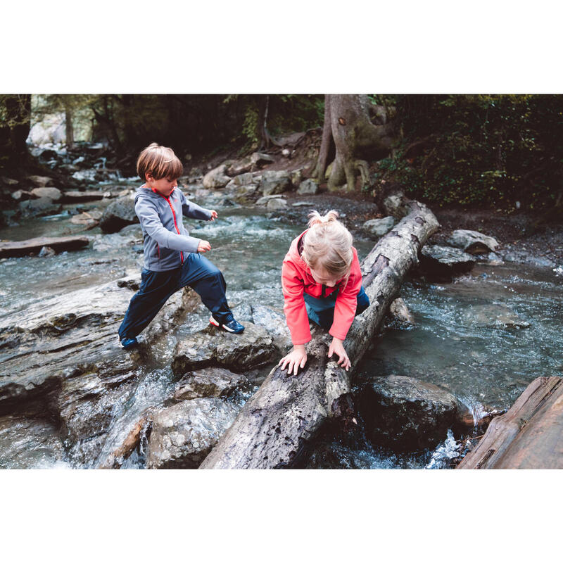 Waterdichte wandelbroek met bretels voor kinderen marineblauw 2-6 jaar