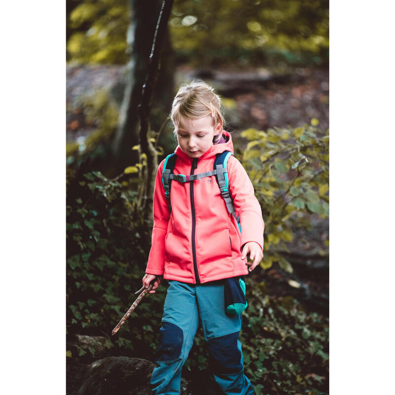 Casaco softshell de caminhada - MH550 criança 2-6 anos - rosa
