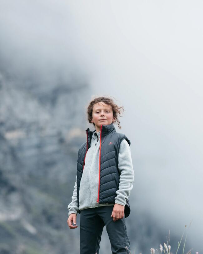 KIDS’ HYBRID HIKING GILET - 7-15 YEARS