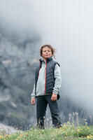 Kids' 7-15 Years Hiking Hybrid Padded Sleeveless Jacket - black