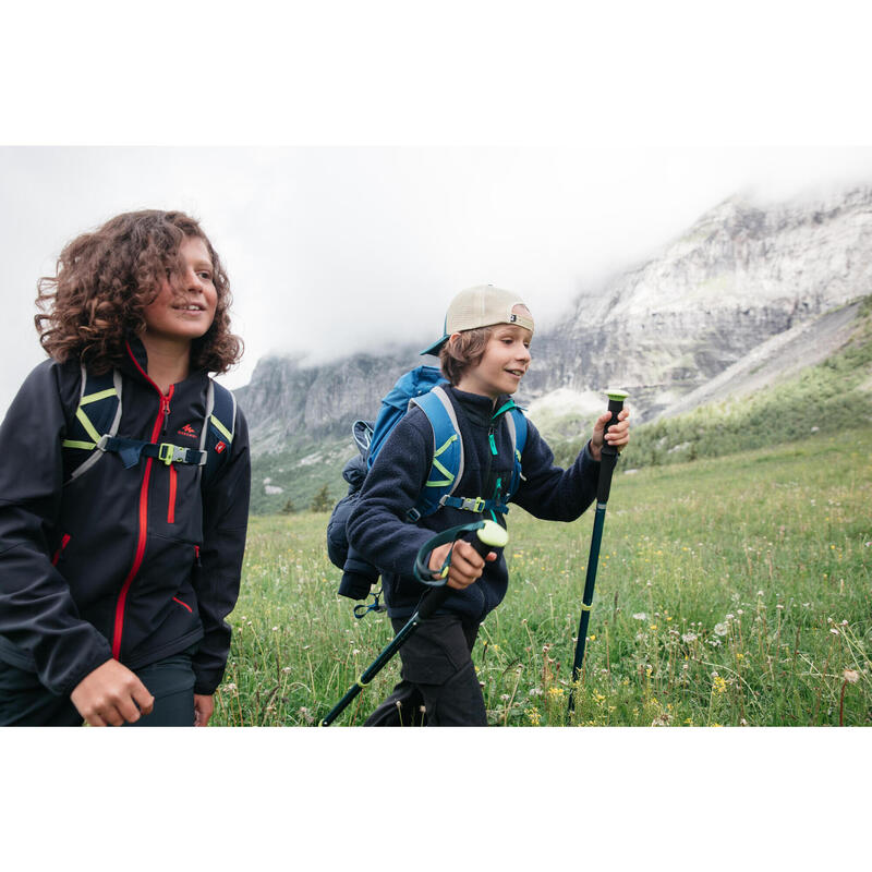 Softshelljacke Kinder Gr. 122–170 Bergwandern - MH550 schwarz/rot
