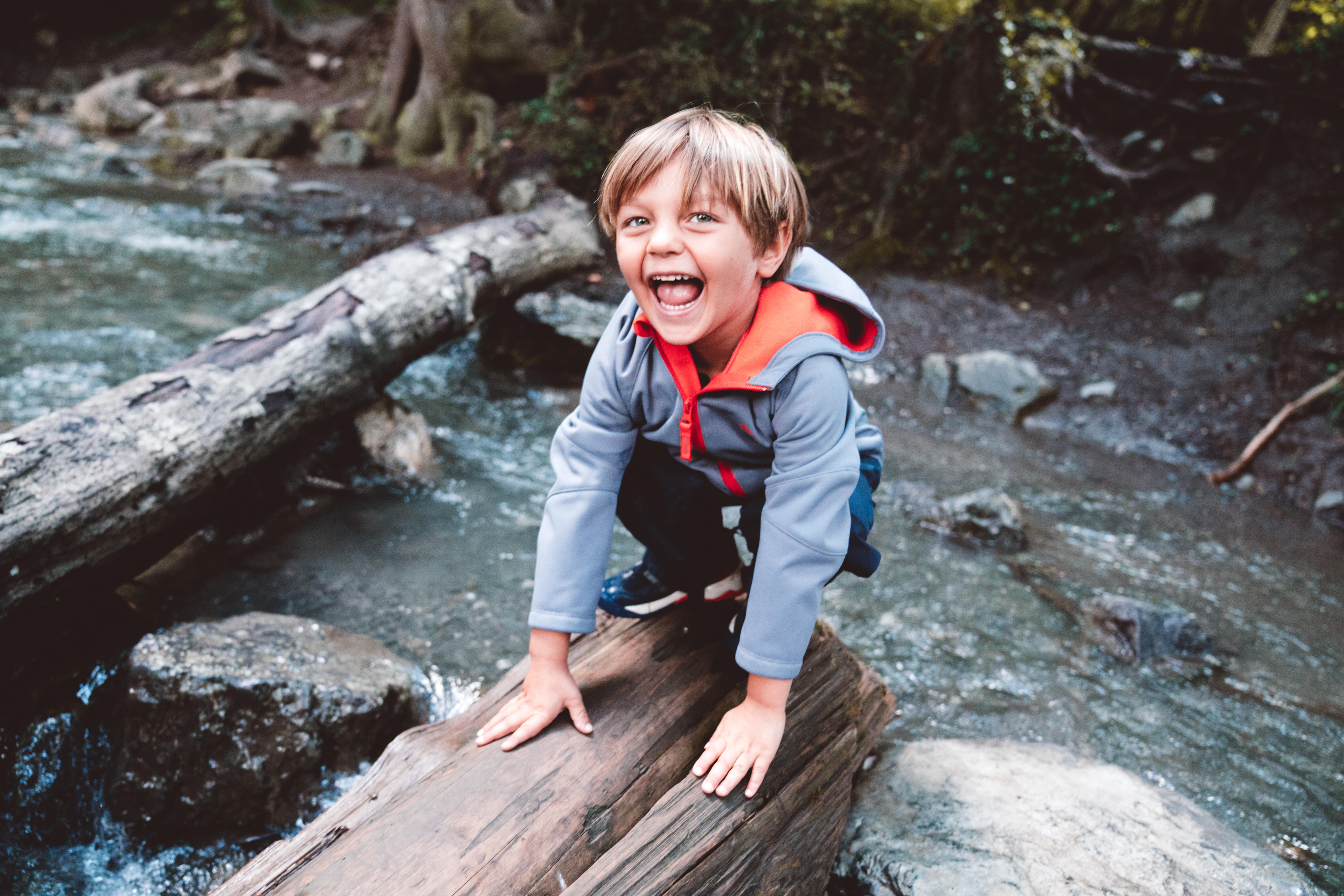 Kids’ Hiking Bib Pants - Blue - QUECHUA