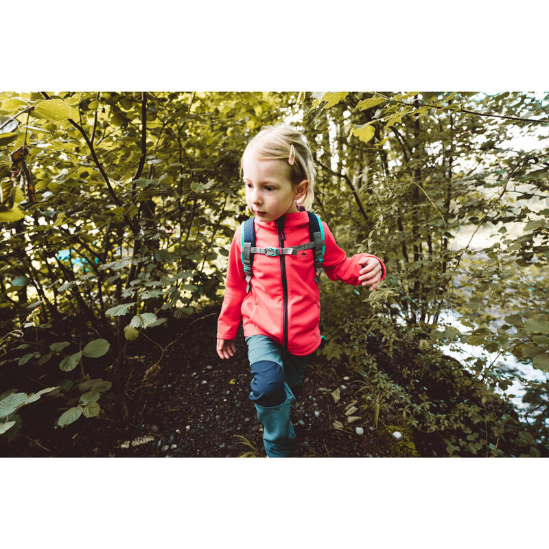 Casaco softshell de caminhada - MH550 criança 2-6 anos - rosa