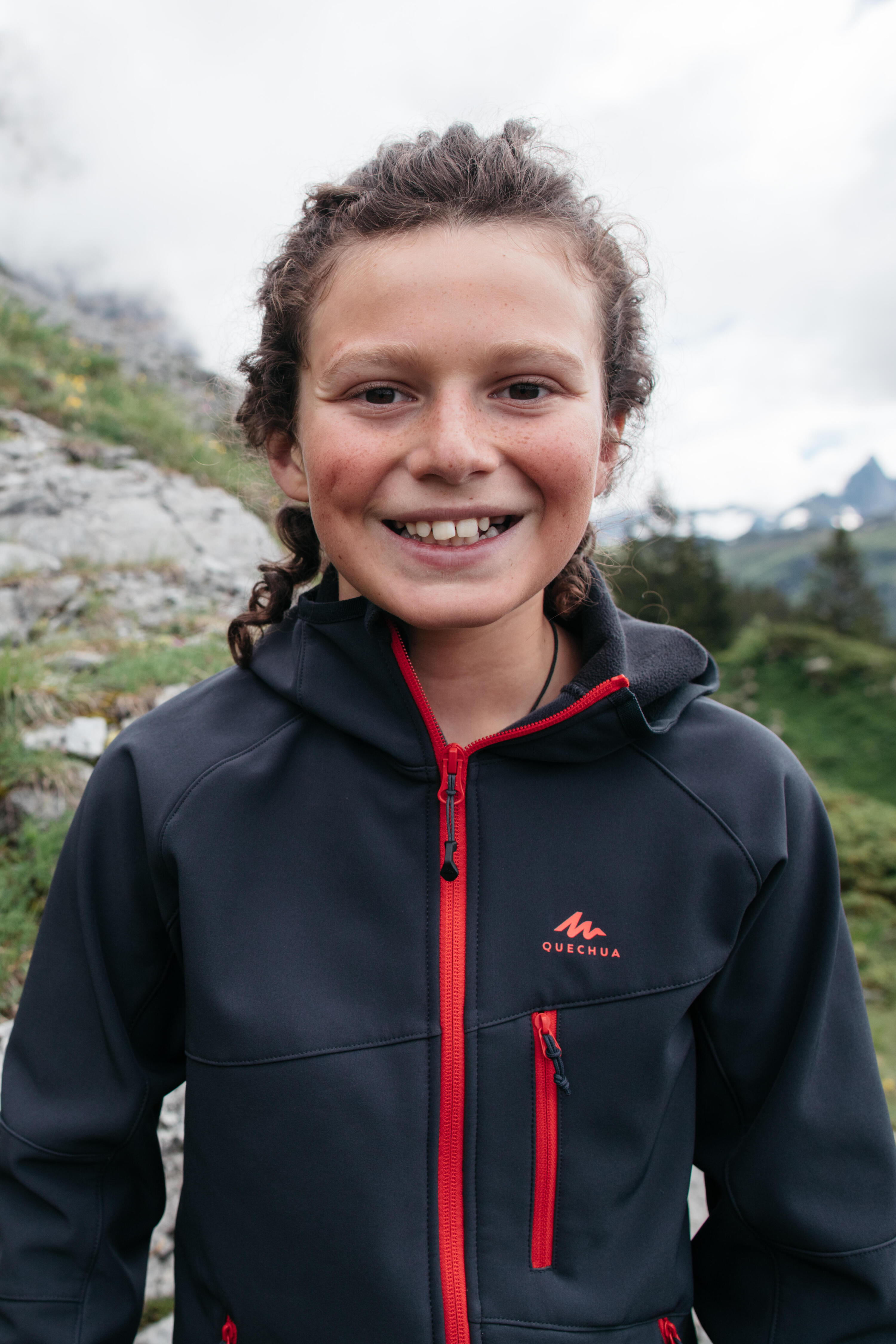 Veste softshell de randonnée enfant 7-15 ans, MH900 noir 11/15