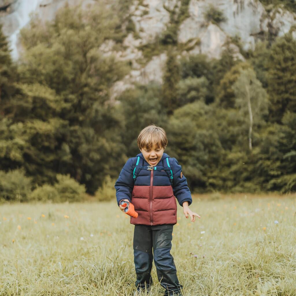 Kids’ Hiking Down Jacket Age 2-6 Years - Grey/Blue