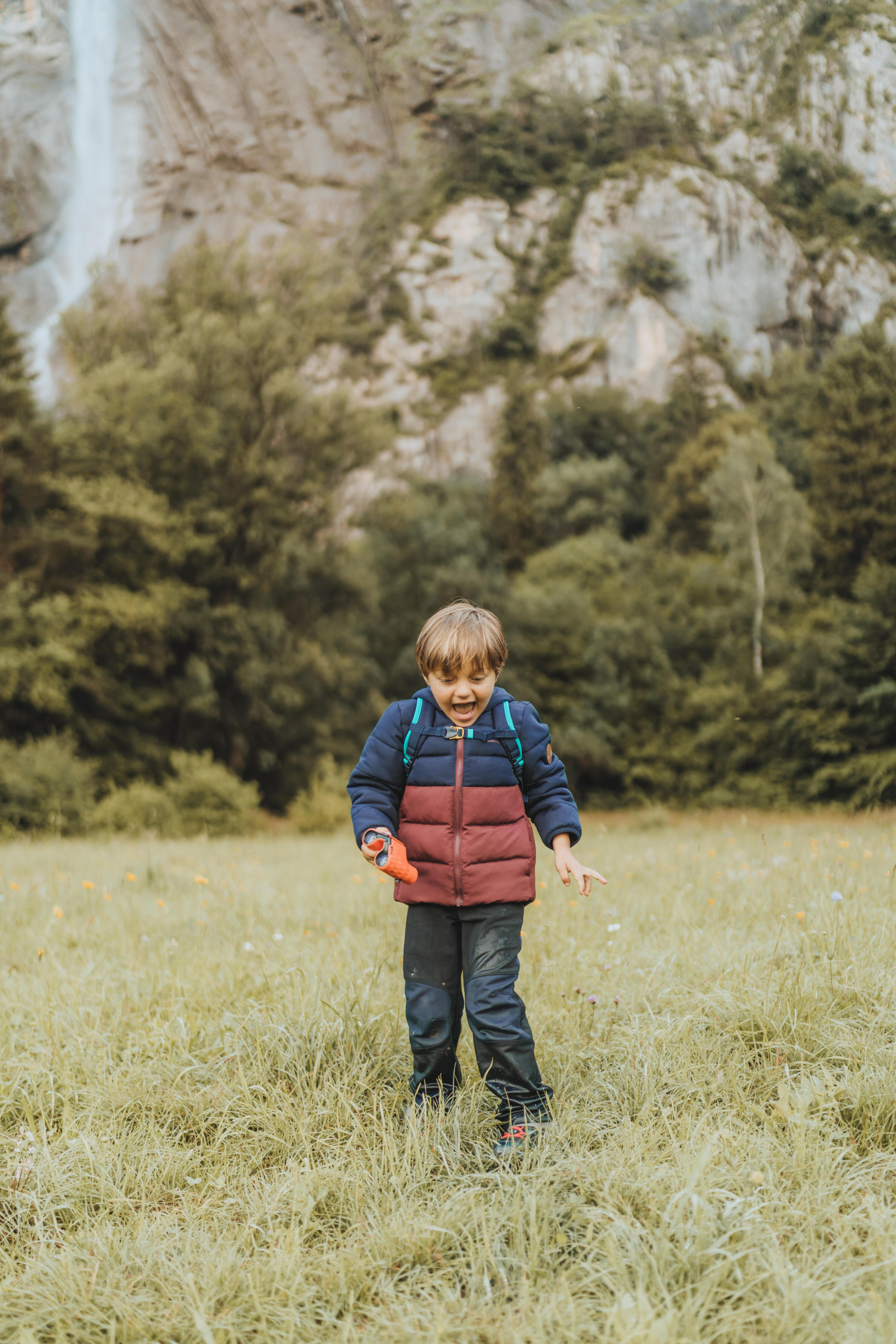 Kids’ Hiking Down Jacket Age 2-6 Years - Burgundy/Blue 5/10