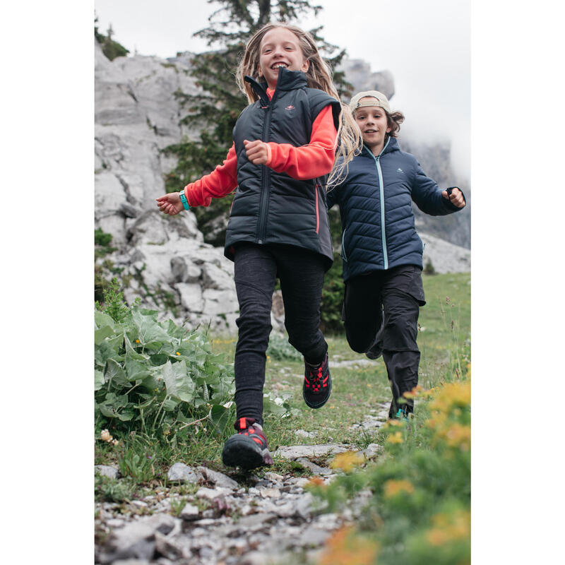 Gilet montagna bambina 7-15 anni MH500 HYBRID grigio scuro