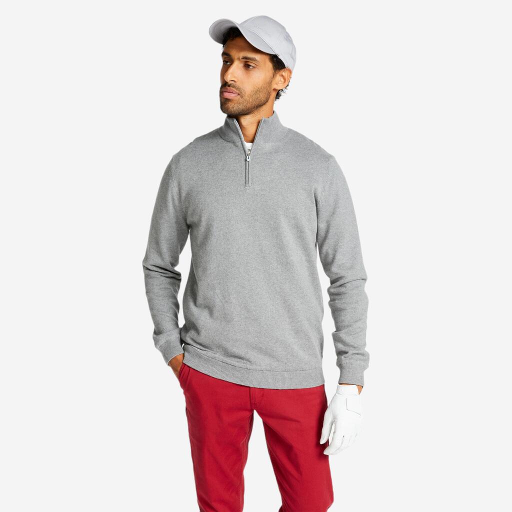 Men's golf windproof pullover MW500 dark grey