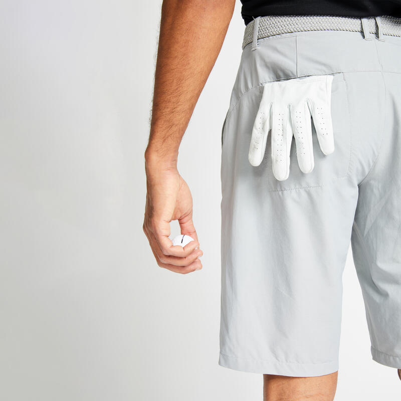 Pantalón corto shorts golf transpirable Hombre Inesis WW500 gris