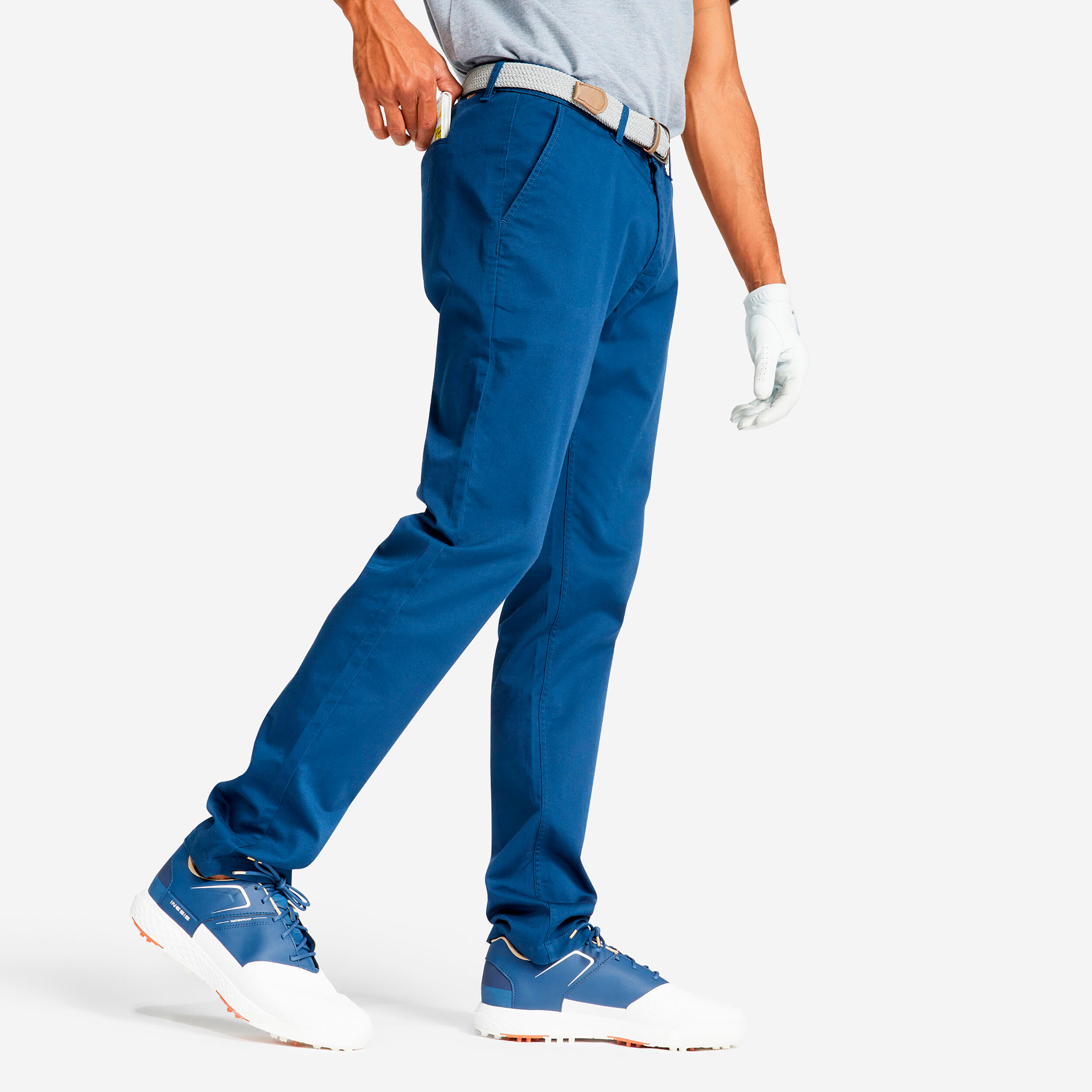 Men's golf trousers MW500 blue - Decathlon