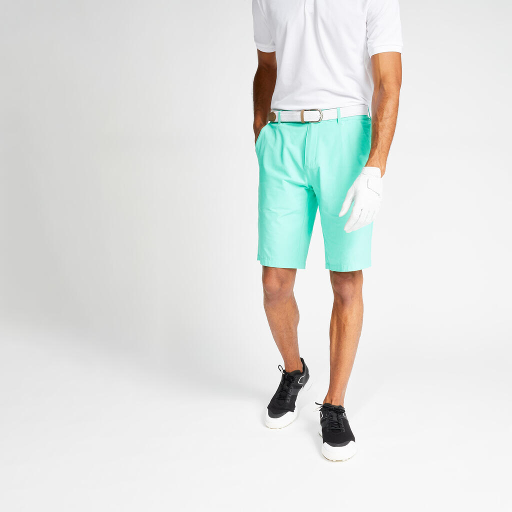 Men's golf shorts WW500 blue