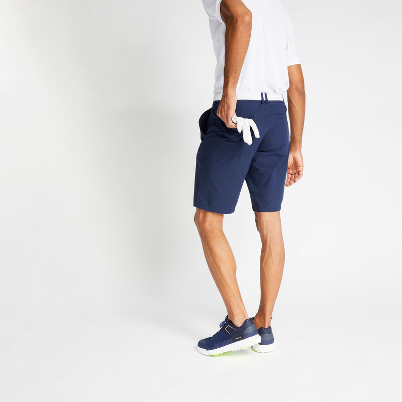 男款高爾夫短褲- WW500 海軍藍