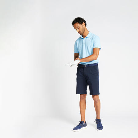 Polo de golf manches courtes homme MW500 bleu ciel