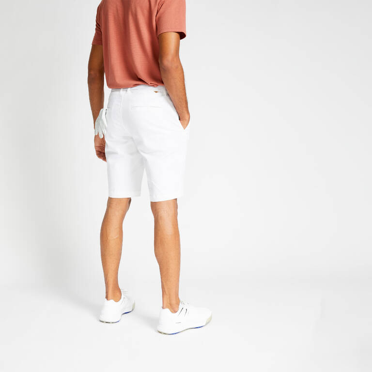 Men's golf chino shorts - MW500 white