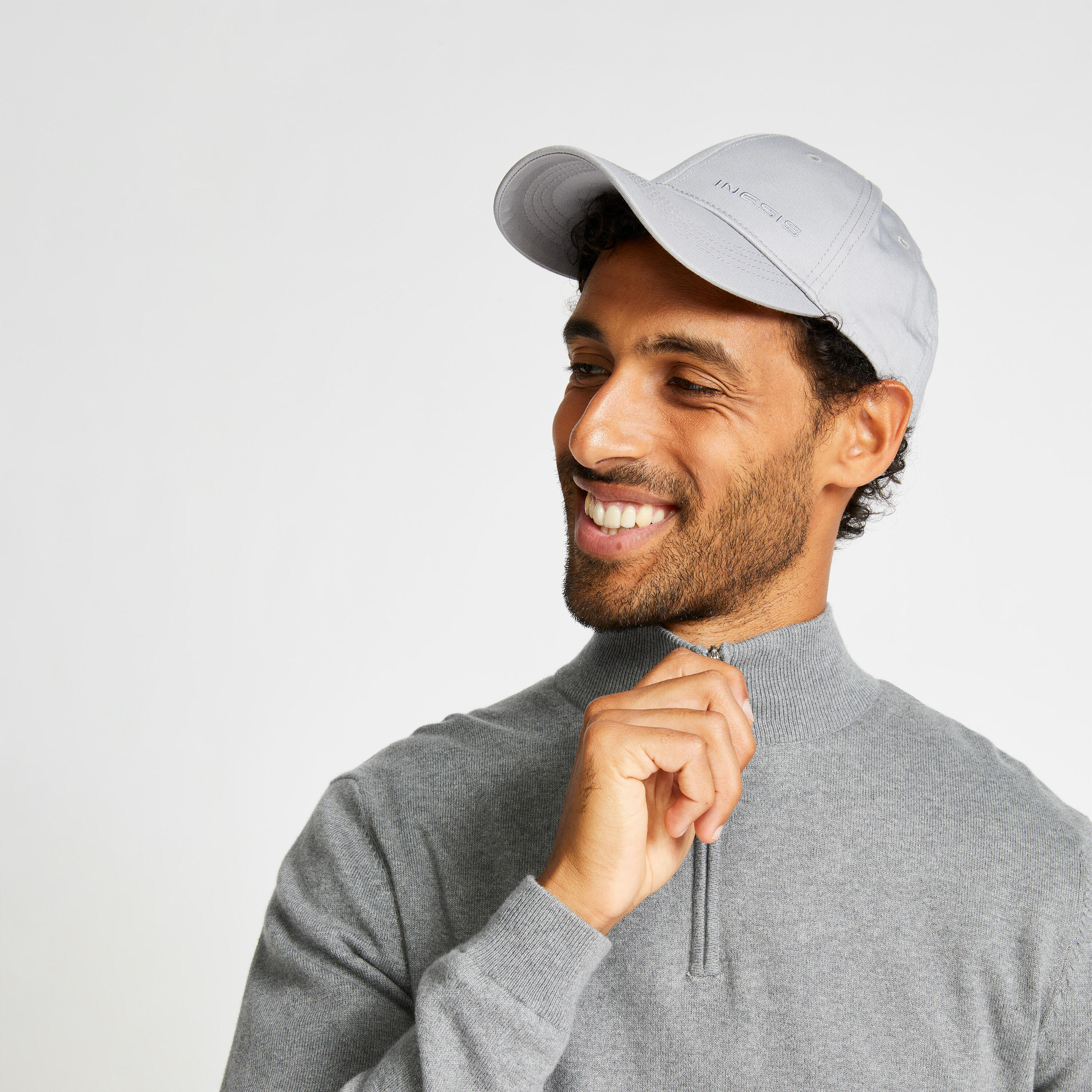 Men's golf windbreaker pullover MW500 grey 3/6
