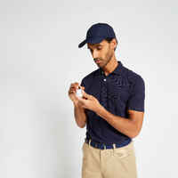 Men's golf short-sleeved polo shirt MW500 navy blue