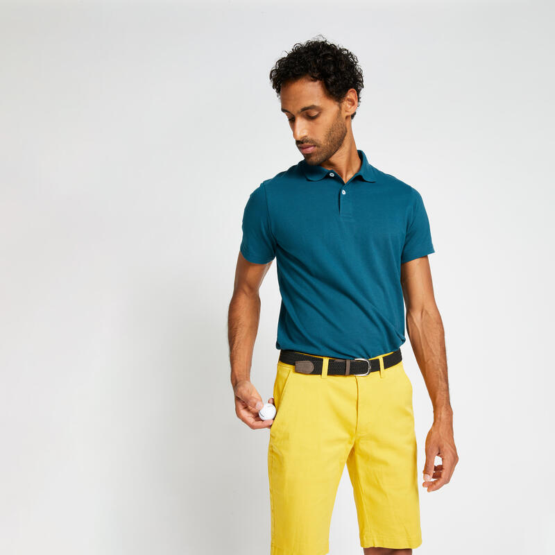 Polo de golf manches courtes homme MW500 pétrole