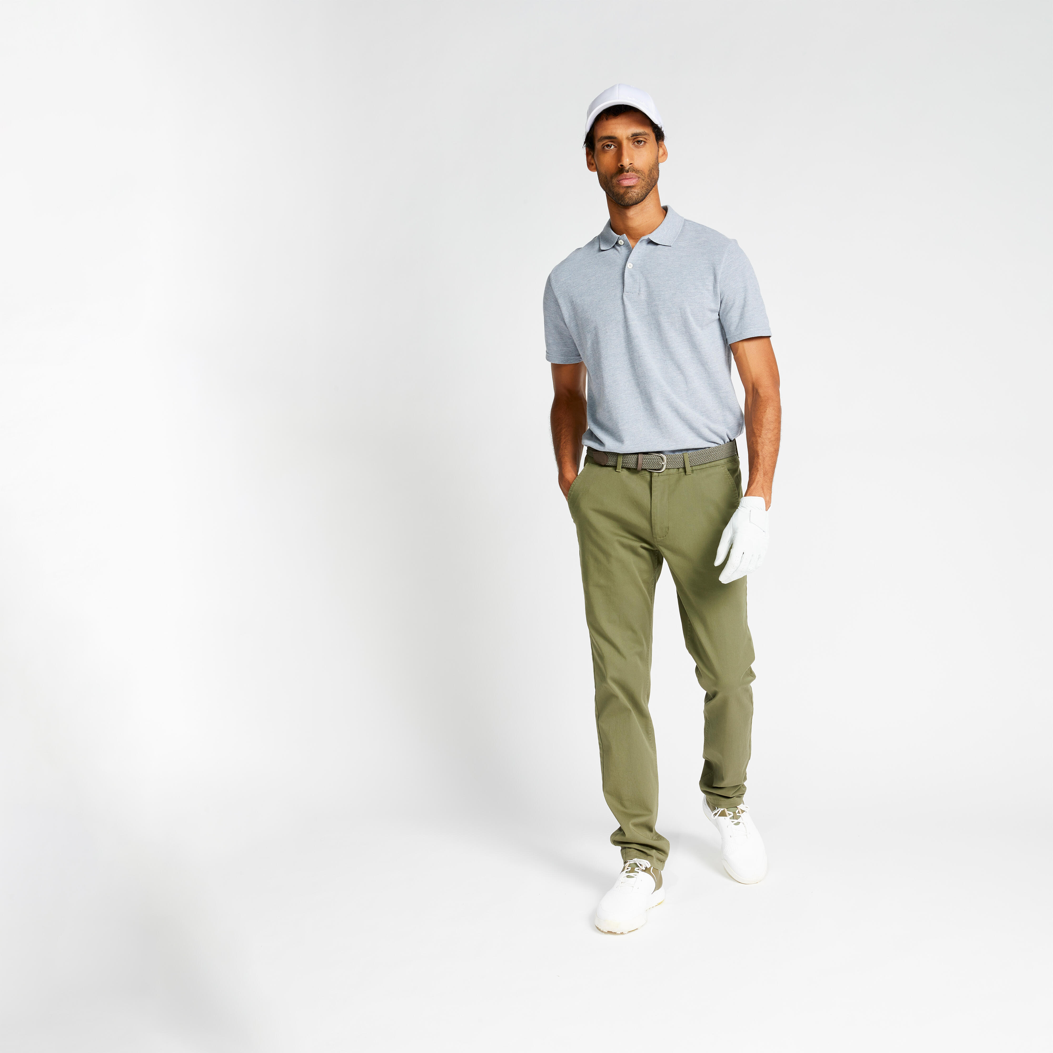 MEN GOLF TROUSERS  MW500 BEIGE