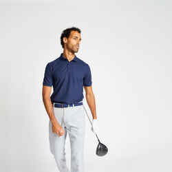 Men's golf short-sleeved polo shirt WW500 navy blue