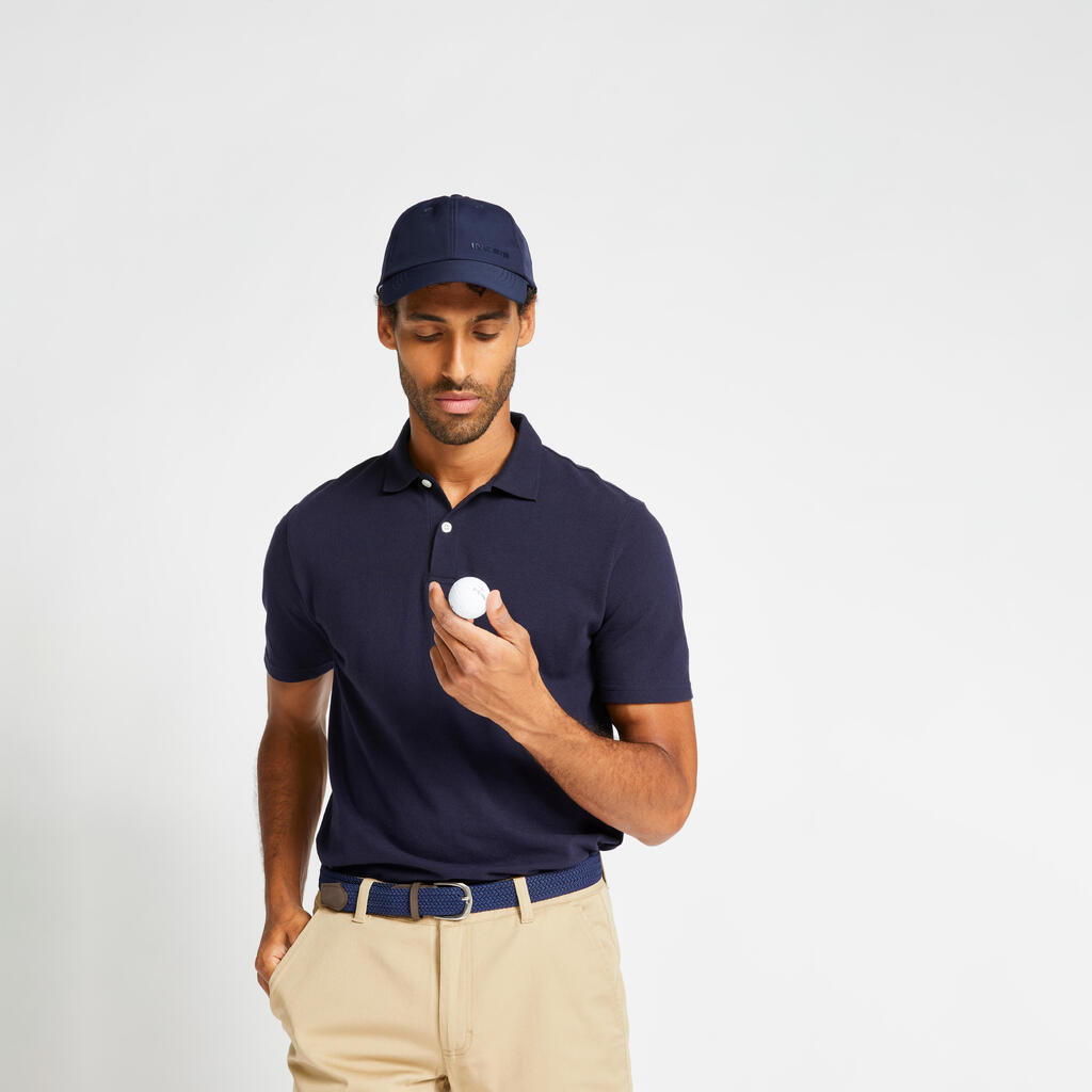 Polo de golf manches courtes homme MW500 blanc