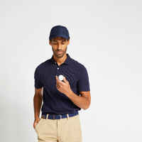 Men's golf short-sleeved polo shirt MW500 navy blue