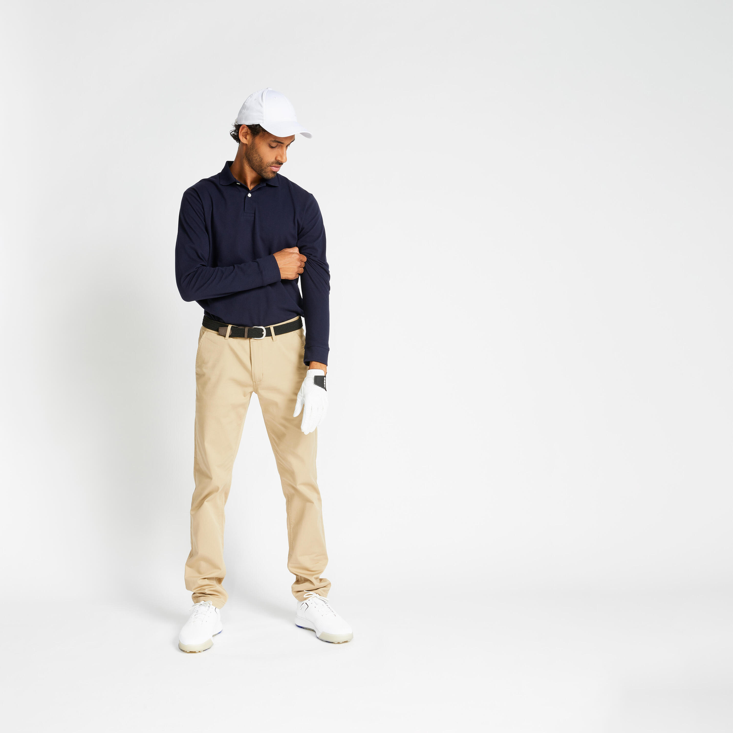 Pánské golfové polo s dlouhým rukávem MW500  3/7