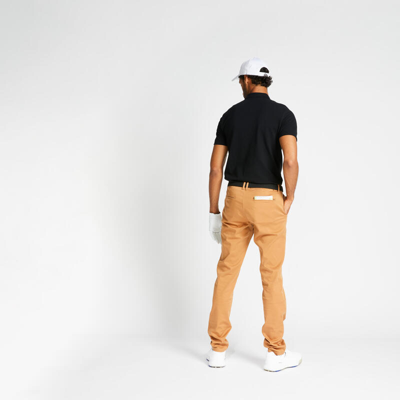 Pantalon chino golf Homme - MW500 noisette