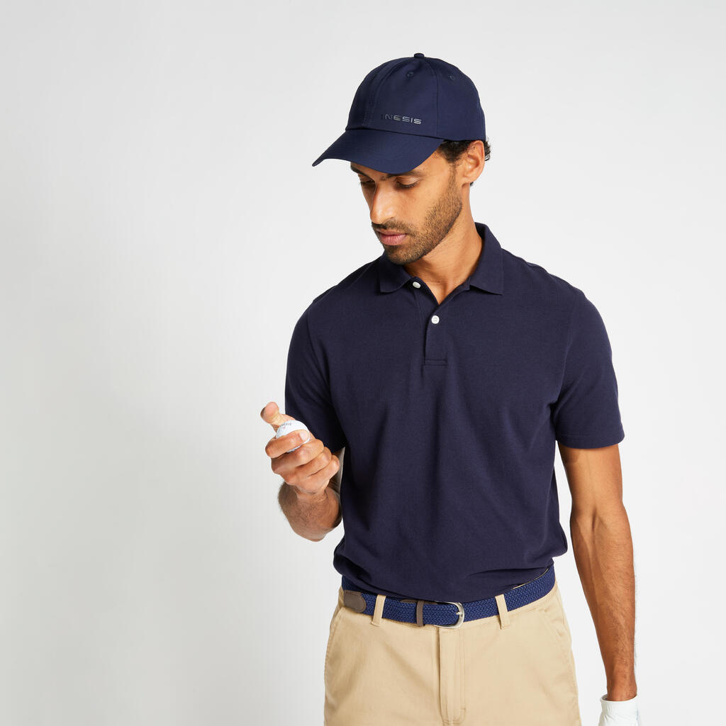 Polo de golf manches courtes homme MW500 blanc