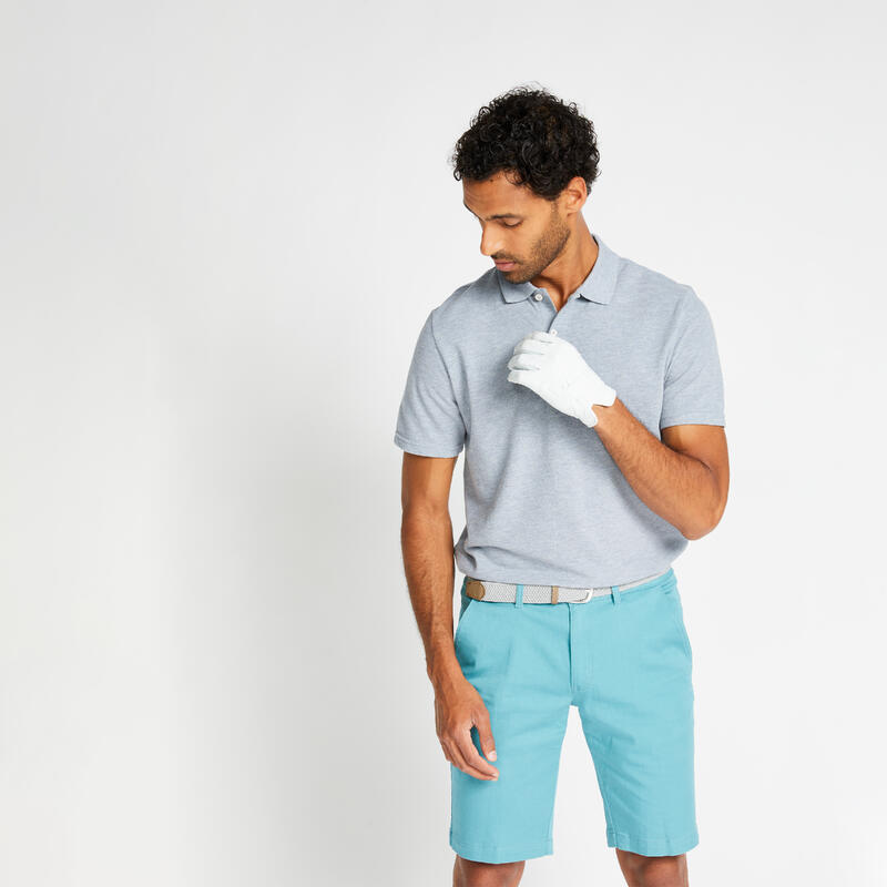 Polo de golf manches courtes homme MW500 gris chiné