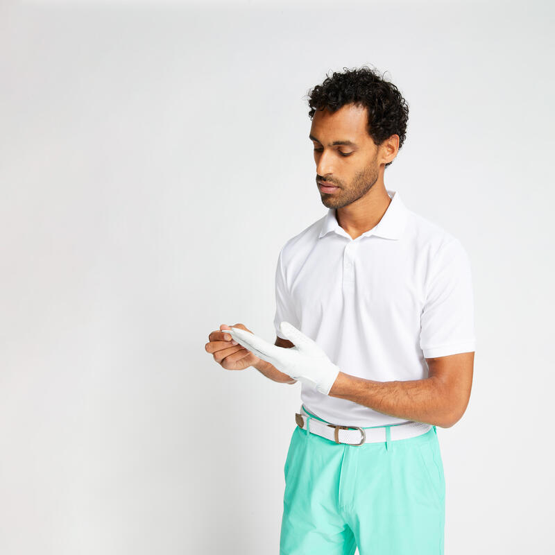 Men's golf short-sleeved polo shirt WW500 white
