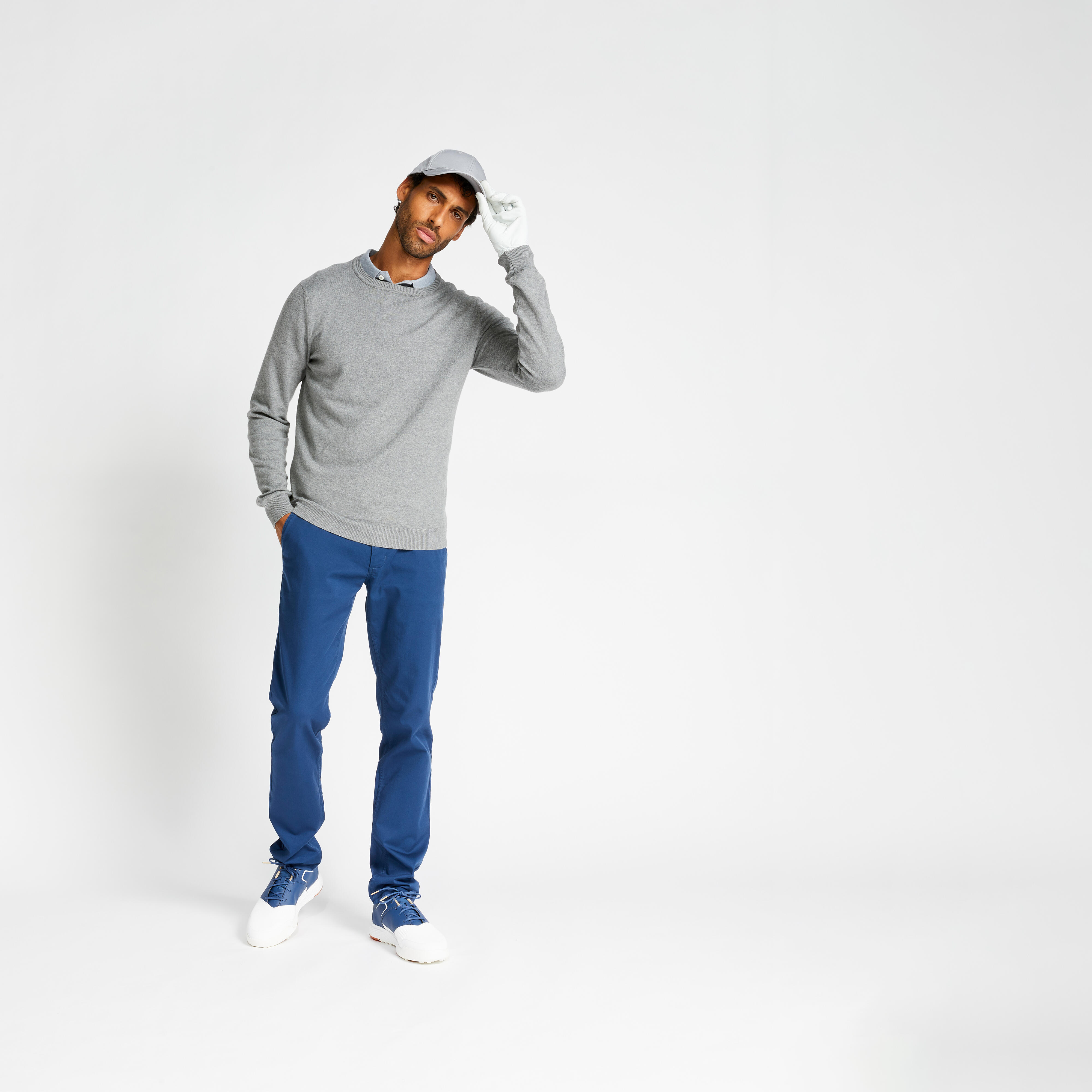 Men's Golf Sweater - MW 500 Grey - INESIS