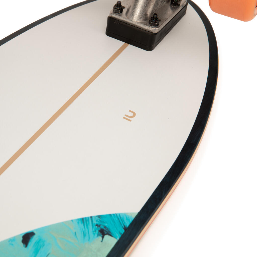 Longboard Surfskate Carve 540 - White Wood