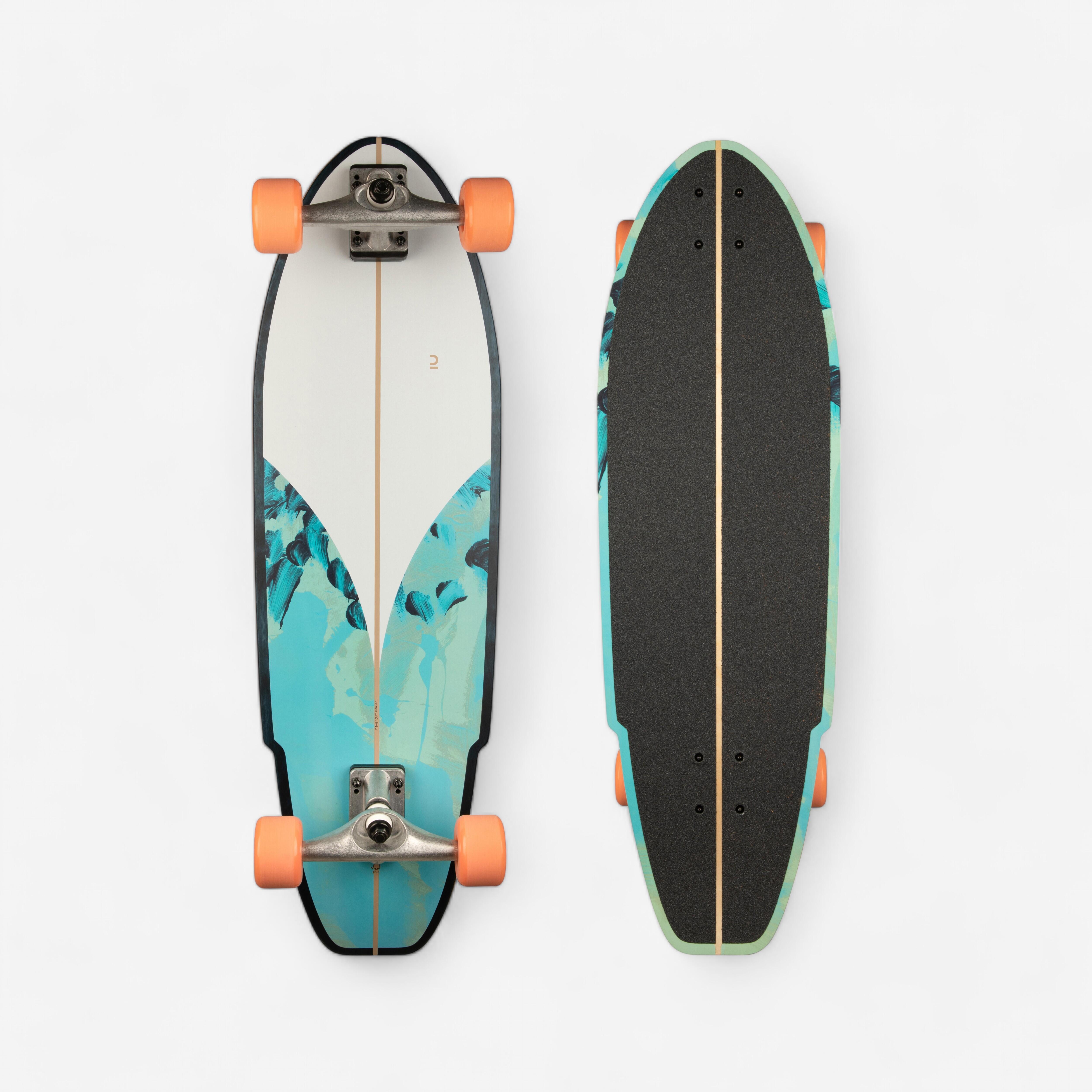 鷹村さん ロングボード サーフスケート Carve 540 ลองบอร์ดเซิร์ฟสเก็ต Carve 540 (สีน้ำเงิน/เขียว)