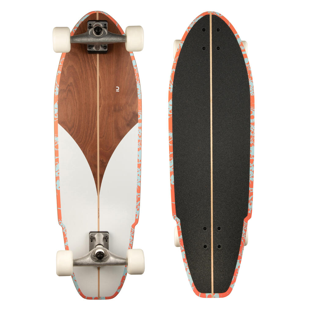 Longboard Surfskate Carve 540 - White Wood