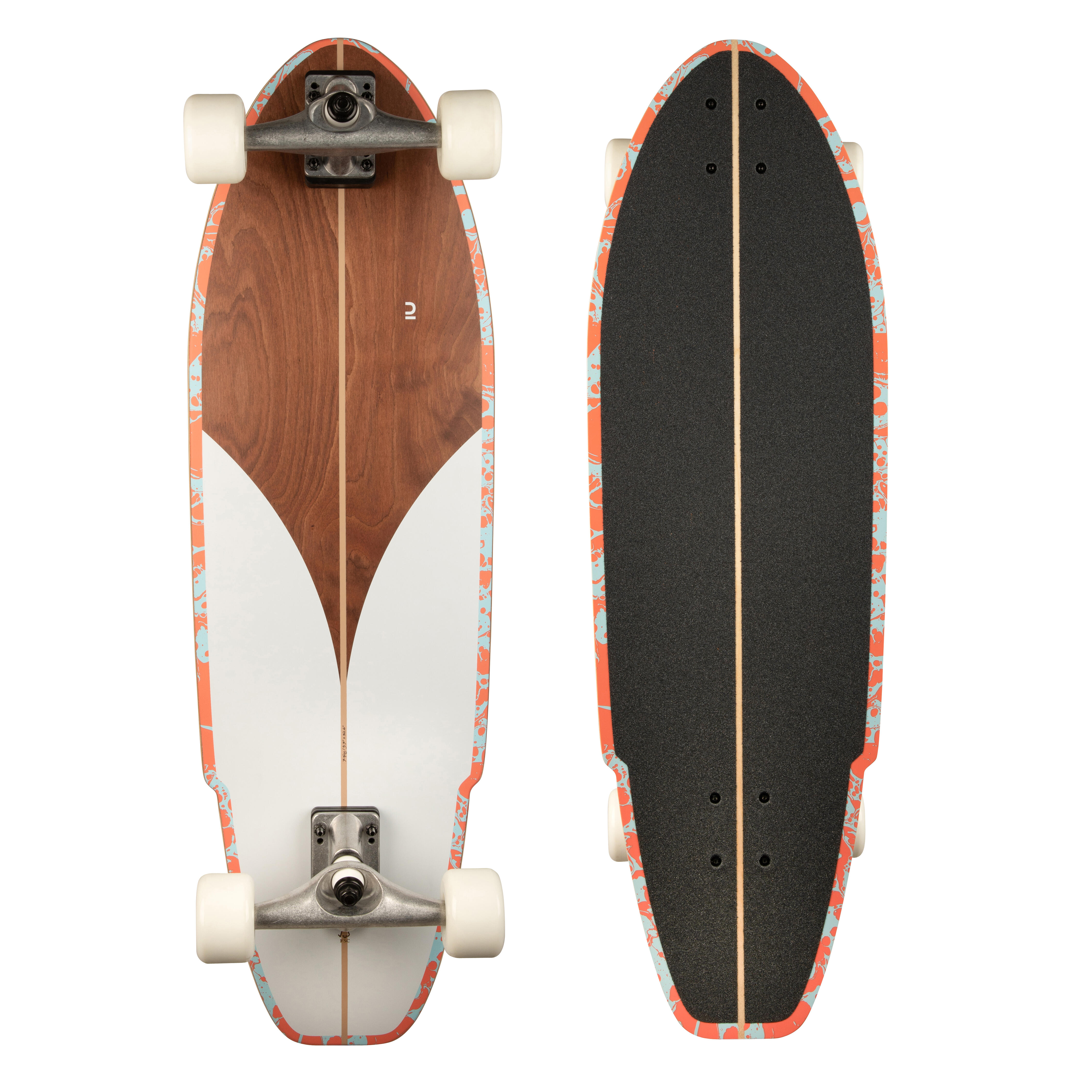 Longboard surfskate CARVE540 LEMN ALB