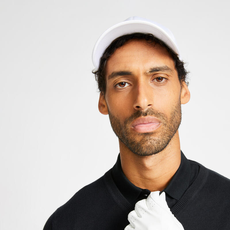 Men's golf Vneck pullover MW500 navy blue INESIS Decathlon