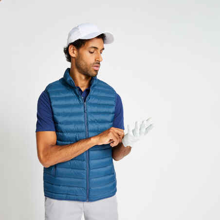 Men's golf sleeveless down jacket - MW500 blue