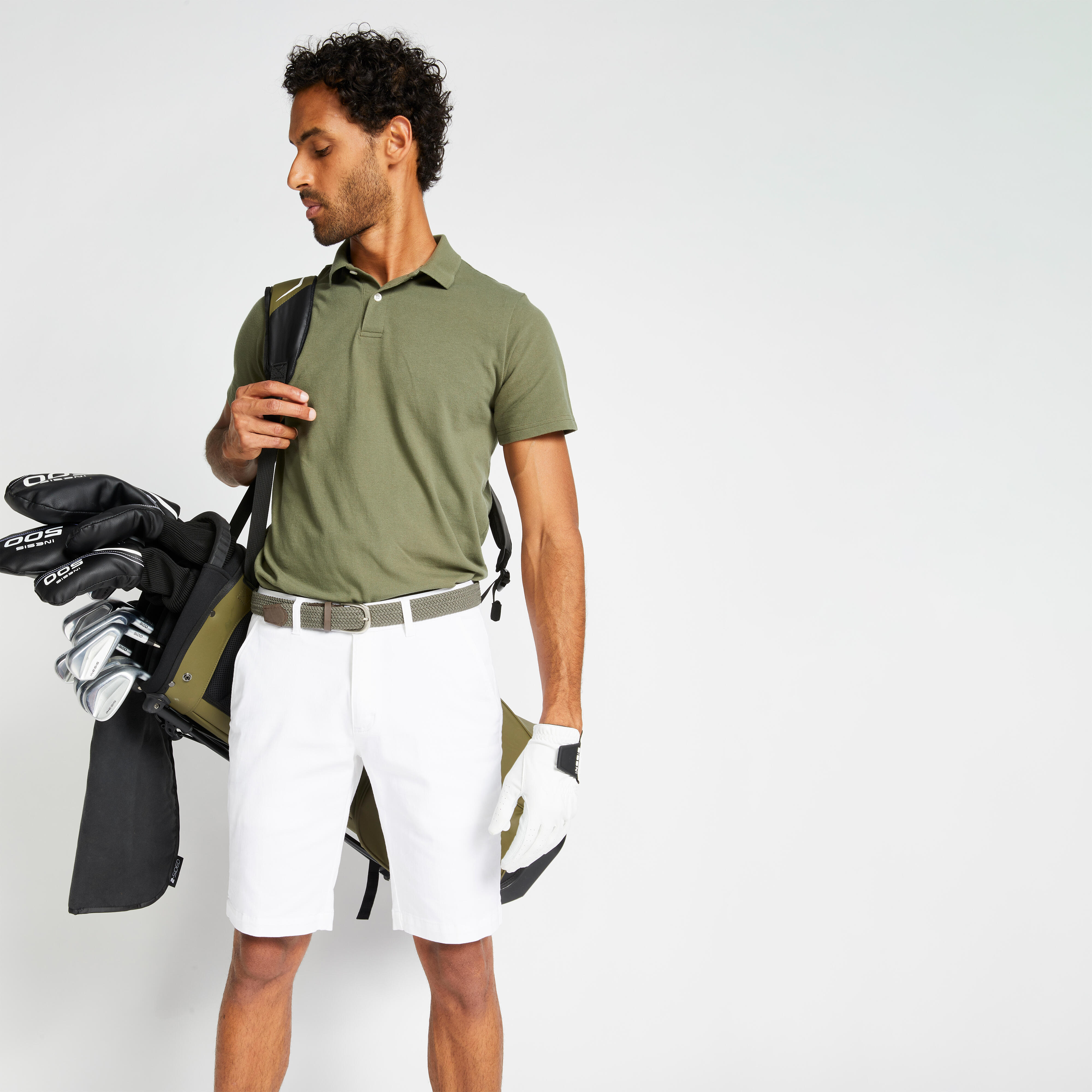 Men’s Cotton Golf Shorts, MW 500 - INESIS