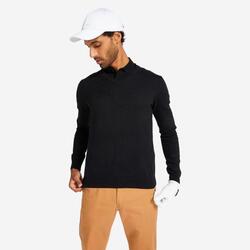 Jersey Golf Hombre Negro Cuello Pico