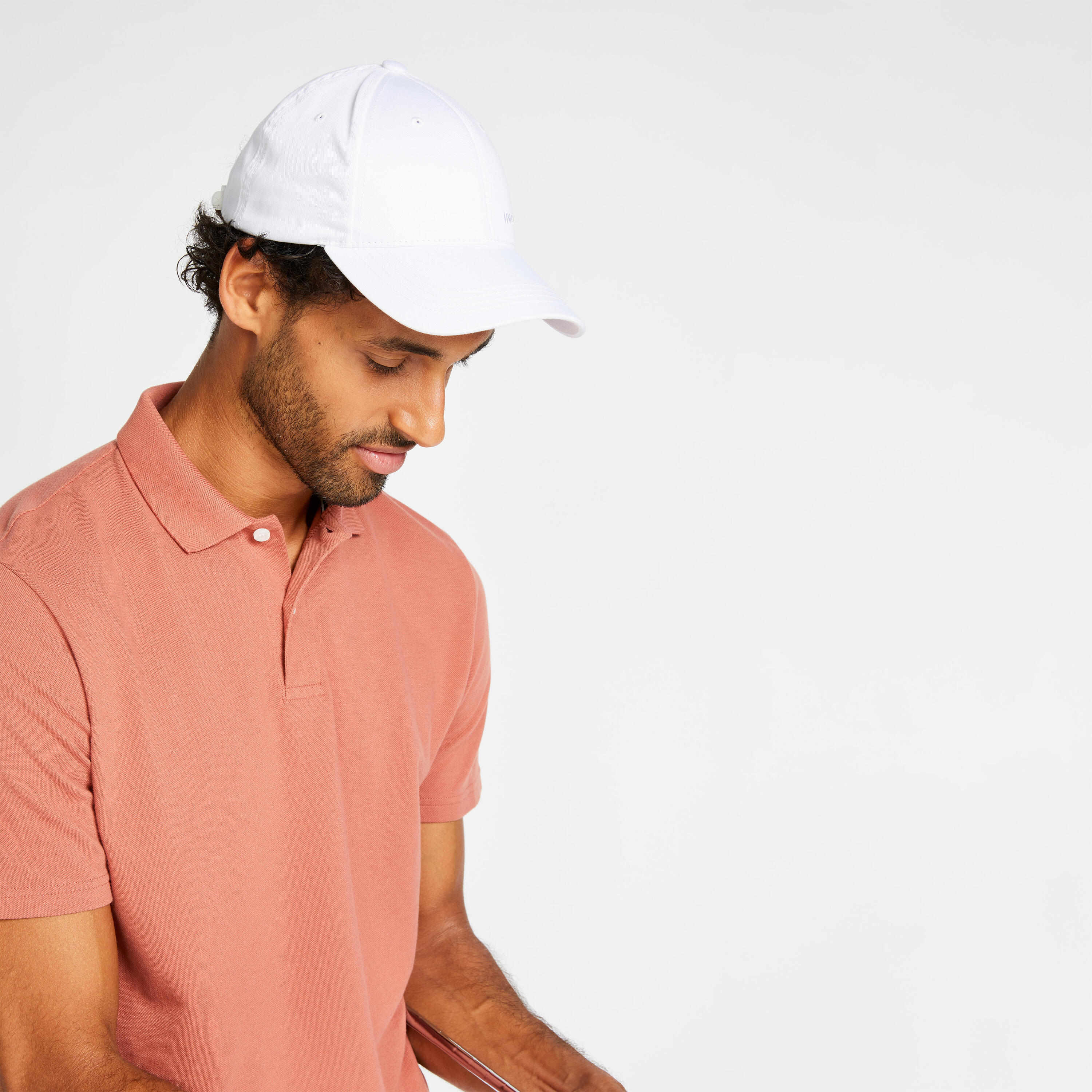 Men's golf short-sleeved polo shirt MW500 terracotta 8/24